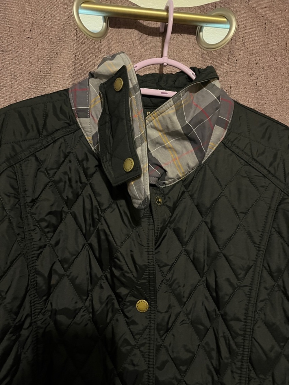 Barbour Black Quilted Snap-Front Jacket NWOT - Picture 3 of 8